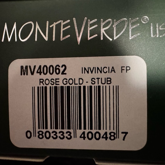 Monteverde Invincia Fountain Pen - Rose Gold Trim - 1.1mm Stub Nib - Picture 5 of 5